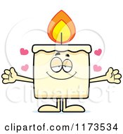 Poster, Art Print Of Loving Candle Mascot Wanting A Hug