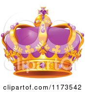 Gold And Purple Crown With Amethyst Gems