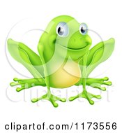 Poster, Art Print Of Happy Green Frog Smiling