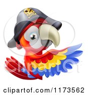 Poster, Art Print Of Pirate Macaw Parrot Presenting A Sign
