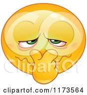 Yellow Smiley Emoticon Plugging His Nose From A Bad Smell