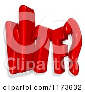 Clipart Of 3d Red WTF Text Royalty Free CGI Illustration by MacX