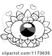 Poster, Art Print Of Black And White Loving Dandelion Flower Lion Mascot