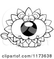 Poster, Art Print Of Black And White Depressed Dandelion Flower Lion Mascot