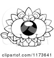 Poster, Art Print Of Black And White Sly Dandelion Flower Lion Mascot