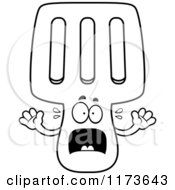 Poster, Art Print Of Black And White Screaming Spatula Mascot