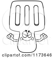 Poster, Art Print Of Black And White Mad Spatula Mascot