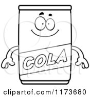 Poster, Art Print Of Black And White Happy Cola Mascot