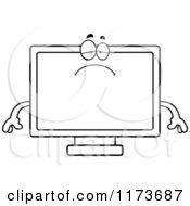 Poster, Art Print Of Black And White Depressed Television Mascot