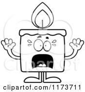 Poster, Art Print Of Black And White Screaming Candle Mascot