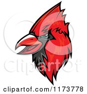 Poster, Art Print Of Red Cardinal Head 2