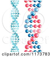 Poster, Art Print Of Blue And Pink Dna Strands