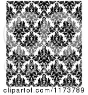 Poster, Art Print Of Black And White Triangular Damask Pattern Seamless Background 31