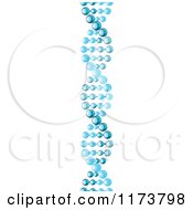 Clipart Of A Blue DNA Strand Royalty Free Vector Illustration
