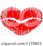 Poster, Art Print Of Red Lipstick Kiss