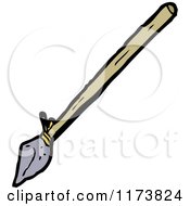 Cartoon Of A Spear Royalty Free Vector Clipart by lineartestpilot