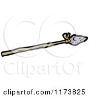 Cartoon Of A Spear Royalty Free Vector Clipart