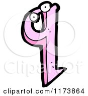 Cartoon Of A Letter Q Character Royalty Free Vector Clipart
