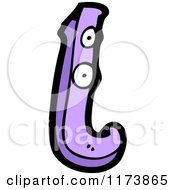 Cartoon Of A Letter L Character Royalty Free Vector Clipart
