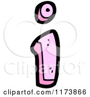 Cartoon Of A Letter I Royalty Free Vector Clipart