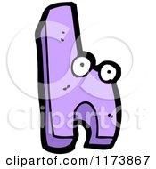 Cartoon Of A Letter H Character Royalty Free Vector Clipart