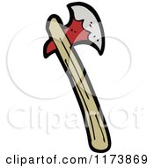 Cartoon Of A Hatchet Or Axe Royalty Free Vector Clipart