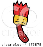 Cartoon Of A Paintbrush Royalty Free Vector Clipart