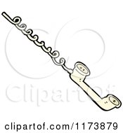 Cartoon Of A Landline Phone And Cord Royalty Free Vector Clipart