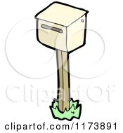 Cartoon Of A Mailbox Royalty Free Vector Clipart by lineartestpilot