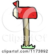 Cartoon Of A Mailbox Royalty Free Vector Clipart by lineartestpilot