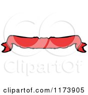 Cartoon Of A Red Ribbon Banner Royalty Free Vector Clipart