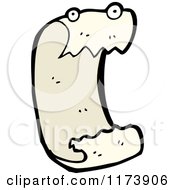 Cartoon Of A Bill Or Receipt Mascot Royalty Free Vector Clipart by lineartestpilot