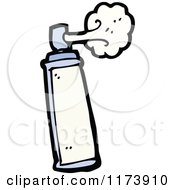 Cartoon Of A Blue Spraying Paint Bottle Royalty Free Vector Clipart by lineartestpilot
