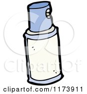 Cartoon Of A Blue Spray Paint Bottle Royalty Free Vector Clipart by lineartestpilot