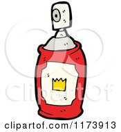 Cartoon Of A Spray Can Royalty Free Vector Clipart by lineartestpilot