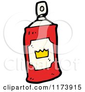 Cartoon Of A Spray Can Royalty Free Vector Clipart