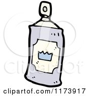 Cartoon Of A Spray Can Royalty Free Vector Clipart by lineartestpilot