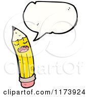 Poster, Art Print Of Talking Pencil With Conversation Bubble