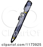Cartoon Of A Surprised Pen Royalty Free Vector Clipart