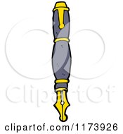 Cartoon Of A Fountain Pen Royalty Free Vector Clipart