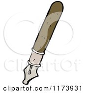 Cartoon Of A Fountain Pen Royalty Free Vector Clipart by lineartestpilot