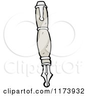 Cartoon Of A Fountain Pen Royalty Free Vector Clipart by lineartestpilot