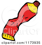 Cartoon Of A Paint Tube Royalty Free Vector Clipart by lineartestpilot