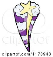 Cartoon Of A Star Burst Royalty Free Vector Clipart by lineartestpilot