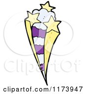 Cartoon Of A Star Burst Royalty Free Vector Clipart by lineartestpilot