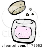 Cartoon Of A Jar With A Lid Royalty Free Vector Clipart by lineartestpilot