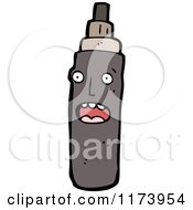 Cartoon Of A Surprised Marker Royalty Free Vector Clipart by lineartestpilot