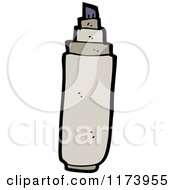 Cartoon Of A Felt Marker Royalty Free Vector Clipart by lineartestpilot