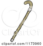 Cartoon Of A Cane Royalty Free Vector Clipart by lineartestpilot
