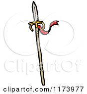 Cartoon Of A Spear Royalty Free Vector Clipart